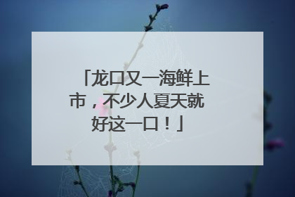 龙口又一海鲜上市，不少人夏天就好这一口！