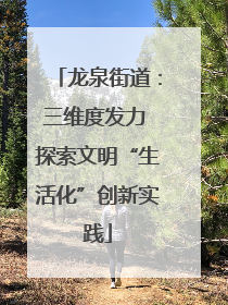 龙泉街道：三维度发力 探索文明“生活化”创新实践