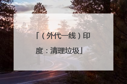 （外代一线）印度：清理垃圾