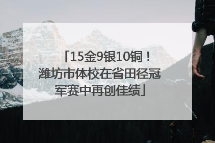 15金9银10铜！潍坊市体校在省田径冠军赛中再创佳绩