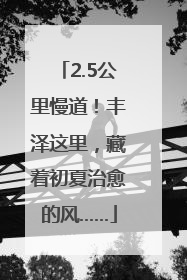 2.5公里慢道！丰泽这里，藏着初夏治愈的风……