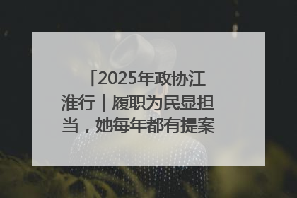 2025年政协江淮行｜履职为民显担当，她每年都有提案被评为“优秀”
