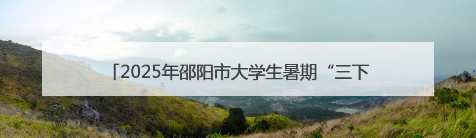 2025年邵阳市大学生暑期“三下乡”社会实践活动推介会成功举办