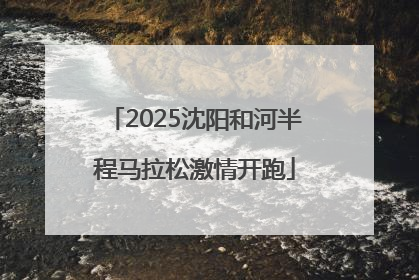2025沈阳和河半程马拉松激情开跑